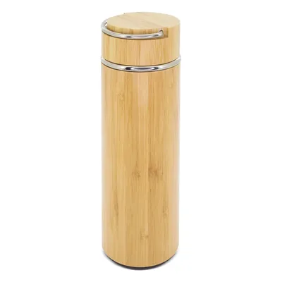 Producto personalizable Termo Doble Pared Bambu/Acero Inoxidable "Malasia"