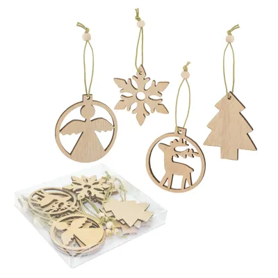 Producto personalizable Set Adornos De Madera "Noelly"