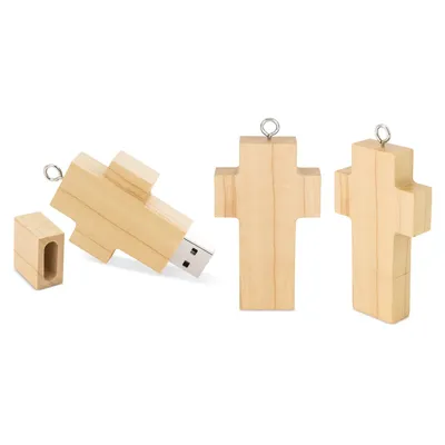 Producto personalizable Usb Cruz De Bambú 32Gb "Holy"