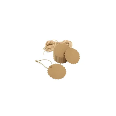 Producto personalizable Etiqueta Kraft Festoneada "Betsy" (1 Pack 100 Ud)