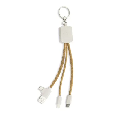 Producto personalizable Llavero Cargador Conectores Ecológico Nabir