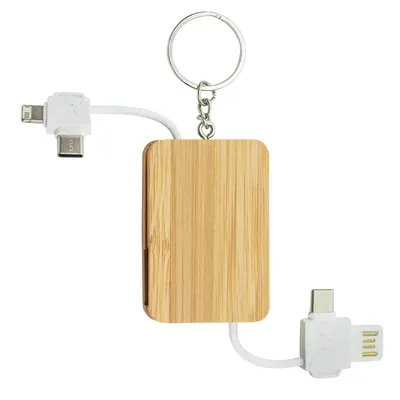 Producto personalizable Llavero Cargador Conectores Ecológico Fluk