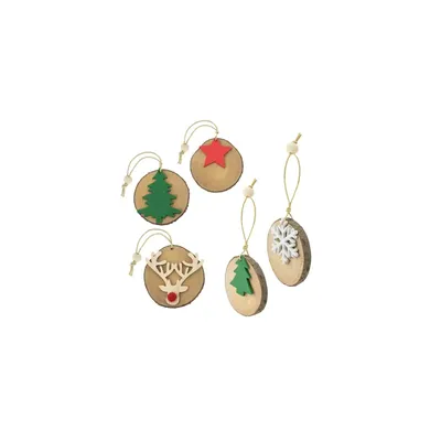 Producto personalizable Set Adornos De Madera (5 Pcs) "Loppi"