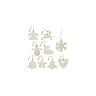 Producto personalizable Set Adornos De Madera (9 Pcs) "Ruka"