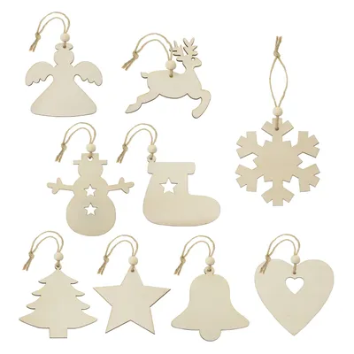 Producto personalizable Set Adornos De Madera (9 Pcs) "Ruka"