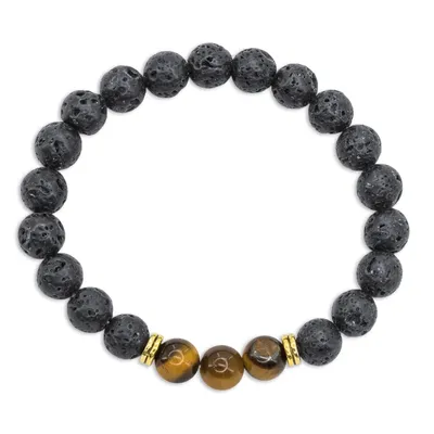 Producto personalizable Pulsera Piedra Volcánica "Ávalon"