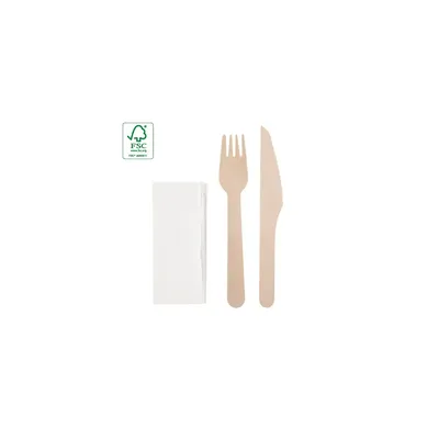 Producto personalizable Set De Cubiertos Madera 3 Pcs "Tapa"