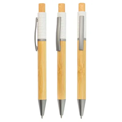 Producto personalizable Boligafo Bambú, Fibra De Trigo Y Metal "Zeres"