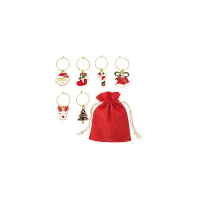 Producto personalizable Set De 6 Aros Navideños Para Copas "Brindis"