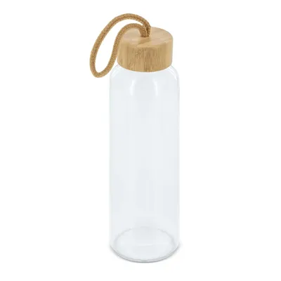 Producto personalizable Botella Cristal Tapon Bambu "Blis"