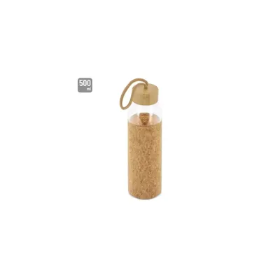 Producto personalizable Botella Cristal Tapon Bambu/Corcho "Zasi"
