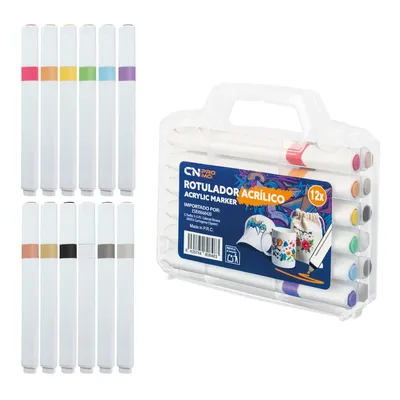 Producto personalizable Set 12 Rotuladores Acrilicos "Kolorin"