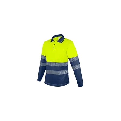 Producto personalizable Polo Manga Larga Con Bolsillo Y Bandas Reflectantes “Qvo”