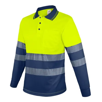 Producto personalizable Polo Manga Larga Con Bolsillo Y Bandas Reflectantes “Qvo”