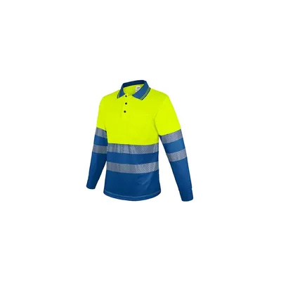 Producto personalizable Polo Manga Larga Con Bolsillo Y Bandas Reflectantes “Qvo”