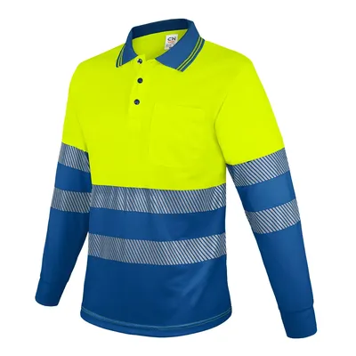 Producto personalizable Polo Manga Larga Con Bolsillo Y Bandas Reflectantes “Qvo”