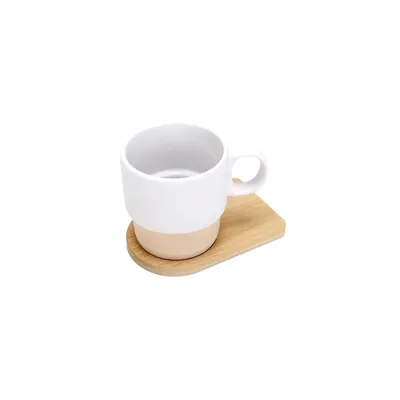 Producto personalizable Taza Sublimación Apilable Y Base De Bambú "Gerard"