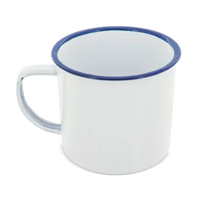 Producto personalizable Mug Metálica Esmaltada “Retro” Reborde