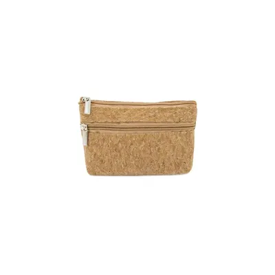 Producto personalizable Monedero Corcho Doble Cremallera "Natur"