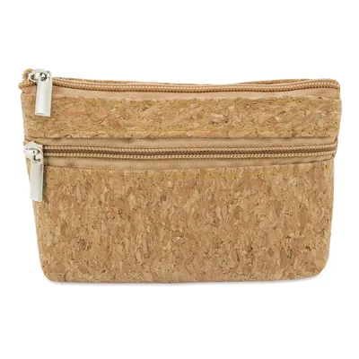 Producto personalizable Monedero Corcho Doble Cremallera "Natur"