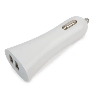 Producto personalizable Cargador De Coche Doble Usb Blanco