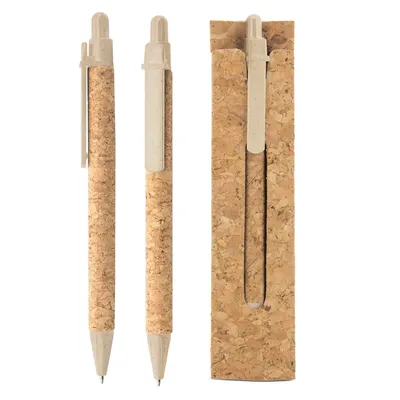 Producto personalizable Boligrafo Corcho/Fibra De Trigo Con Funda Corcho