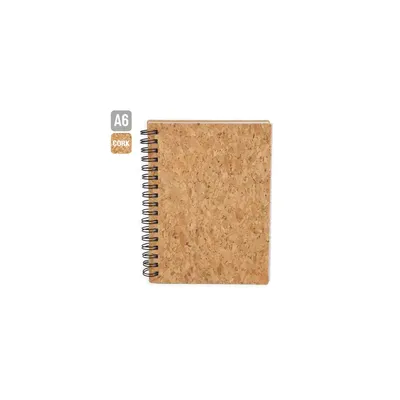 Producto personalizable Libreta Con Anillas Negras Corcho Natural "Paix"