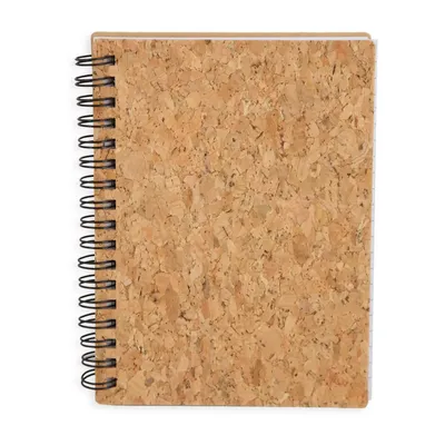 Producto personalizable Libreta Con Anillas Negras Corcho Natural "Paix"
