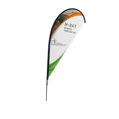 Producto personalizable Soporte Bandera Forma Gota 3 M