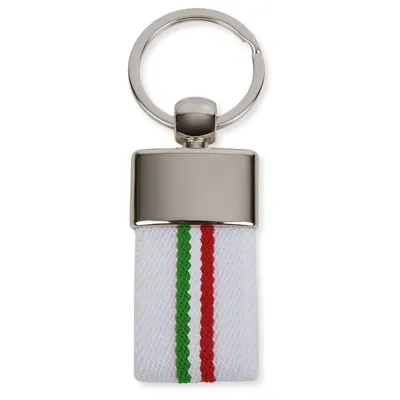 Producto personalizable Llavero Cinturon Bandera Italia Blanco "Derex"