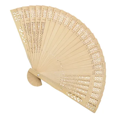 Producto personalizable Abanico Calado Madera Sumira