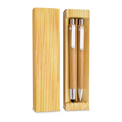 Producto personalizable Set Boligrafo Y Portaminas Bambu "Elastic"