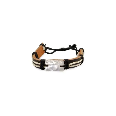 Producto personalizable Pulsera Piel/Nacar "Magaluf"