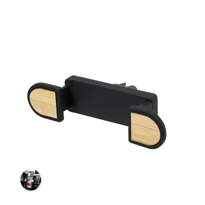 Producto personalizable Soporte Coche Amiltox Ajustable | Bambú y Rotación 360º | Personalizable