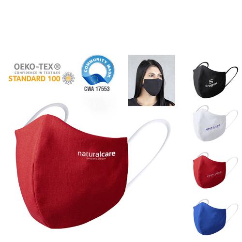 Mascarilla higiénica reutilizable Talla S, medida ideal para mujer y adolescentes. Fabricada en algodón y poliéster. Capa exterior en algodón/poliéster. Forro