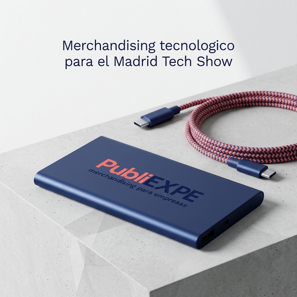 Estrategia de Publiexpe para Destaca en el Madrid Tech Show con Merchandising Tecnológico de Alto Impacto