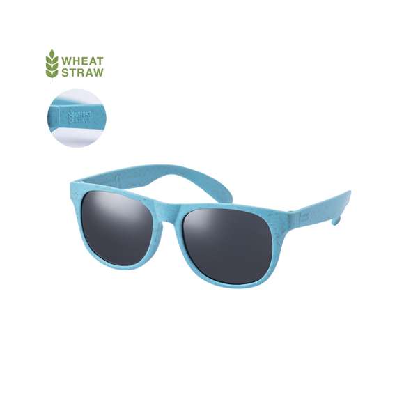  	Gafas de sol de línea nature con protección UV400 y lentes en color negro. Montura y patas fabricadas en caña de trigo con distintivo Wheat Straw, para así fomentar la utilización de materias primas naturales y reducir las emisiones contaminantes.. Disponibles en variada gama de colores y presentadas en atractivo estuche de diseño eco.