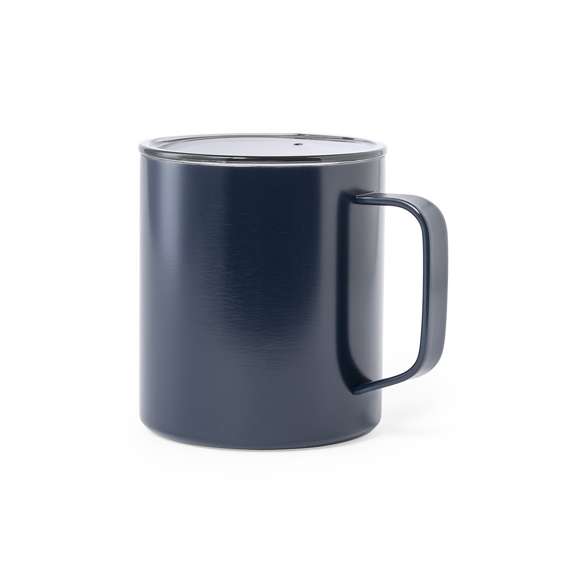 Taza térmica de acero inox, con doble pared y aislamiento de cobre al vacío, que permite mantener el calor y el frio durante un tiempo más prolongado, llegando a las 8 y 24 horas respectivamente. De 420ml de capacidad, y disponible en colores metalizados. Presentada en atractiva caja de diseño.