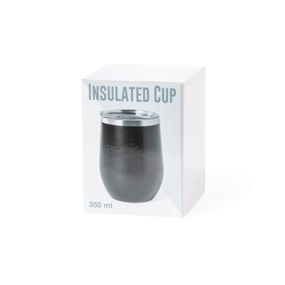 Vaso térmico de sobremesa fabricado en acero inox, con doble pared y 350ml de capacidad. Incluye tapa con dosificador y abrefácil. Disponible en variada gama de colores. Presentada en atractiva caja de diseño.