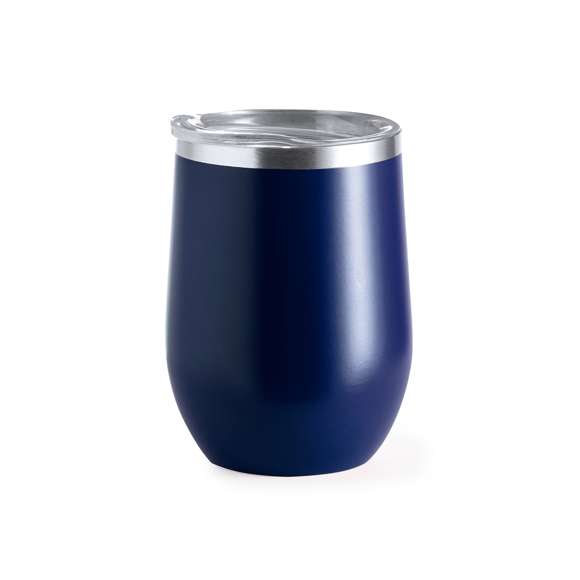 Vaso térmico de sobremesa fabricado en acero inox, con doble pared y 350ml de capacidad. Incluye tapa con dosificador y abrefácil. Disponible en variada gama de colores. Presentada en atractiva caja de diseño.
