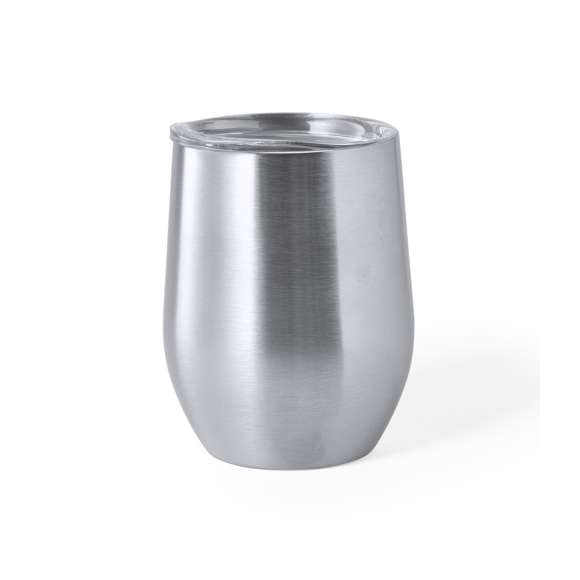 Vaso térmico de sobremesa fabricado en acero inox, con doble pared y 350ml de capacidad. Incluye tapa con dosificador y abrefácil. Disponible en variada gama de colores. Presentada en atractiva caja de diseño.
