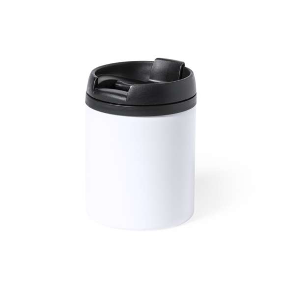 Vaso térmico de sobremesa fabricado en acero inox, de 160ml de capacidad. Incluye tapa con dosificador y abrefácil. Disponible en variada gama de colores metalizados. Presentada en atractiva caja de diseño.
