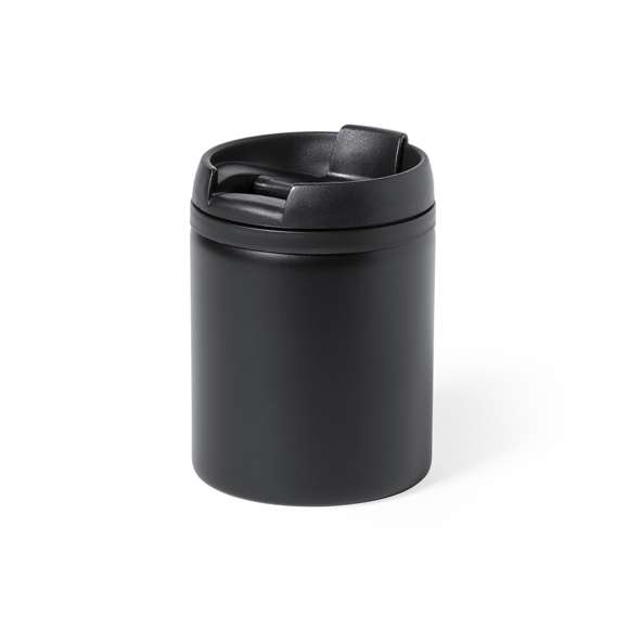 Vaso térmico de sobremesa fabricado en acero inox, de 160ml de capacidad. Incluye tapa con dosificador y abrefácil. Disponible en variada gama de colores metalizados. Presentada en atractiva caja de diseño.