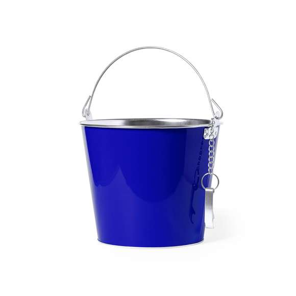 Cubo metálico de 6l de capacidad, con interior galvanizado y exterior disponible en variada gama de colores. Con asa, incluido abridor de aluminio y cadena en color plata.