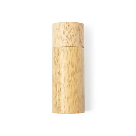 Molinillo para sal y pimienta de línea nature. Fabricado en madera, para así fomentar el uso de materias primas naturales. Con picador de cerámica y rellenable. Presentado en atractiva caja de diseño eco.