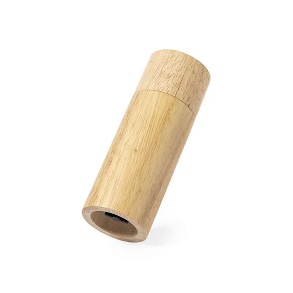 Molinillo para sal y pimienta de línea nature. Fabricado en madera, para así fomentar el uso de materias primas naturales. Con picador de cerámica y rellenable. Presentado en atractiva caja de diseño eco.