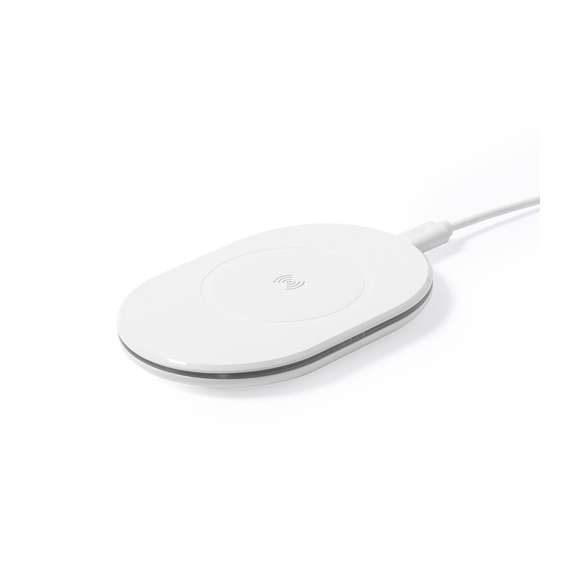 Cargador inalámbrico 10W de línea nature, con práctico diseño ovalado. Carcasa en ABS reciclado (RABS) y con certificación RCS, que garantiza el origen reciclado del mismo. Cable de carga incluido, base antideslizante y compatible con dispositivos equipados con tecnología de carga inalámbrica. Presentado en atractiva caja de diseño eco. Disponible manual de instrucciones en español e inglés.