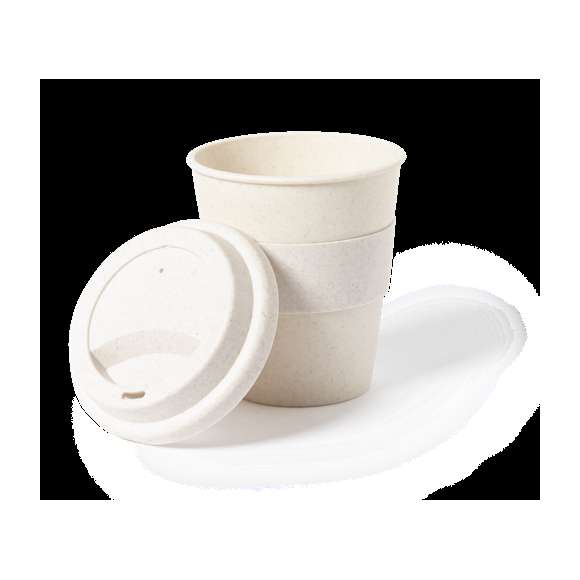 Vaso fabricado en PP veteado y de 350ml de capacidad. Tira antiquemaduras y tapa dosificador en TPR. Certificación Food Grade, garantizando la seguridad cuando los alimentos entran en contacto con el material usado para fabricar el producto.