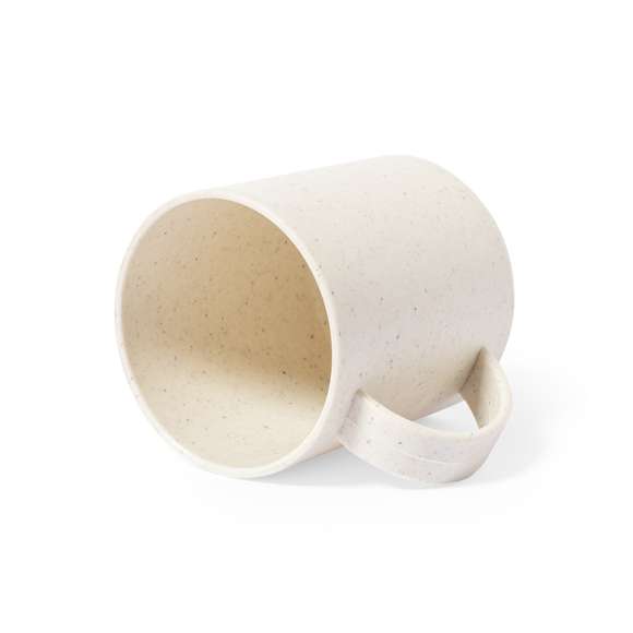 Taza fabricada en PP veteado y 350ml de capacidad. Con certificación Food Grade, garantizando la seguridad cuando los alimentos entran en contacto con el material usado para fabricar el producto.