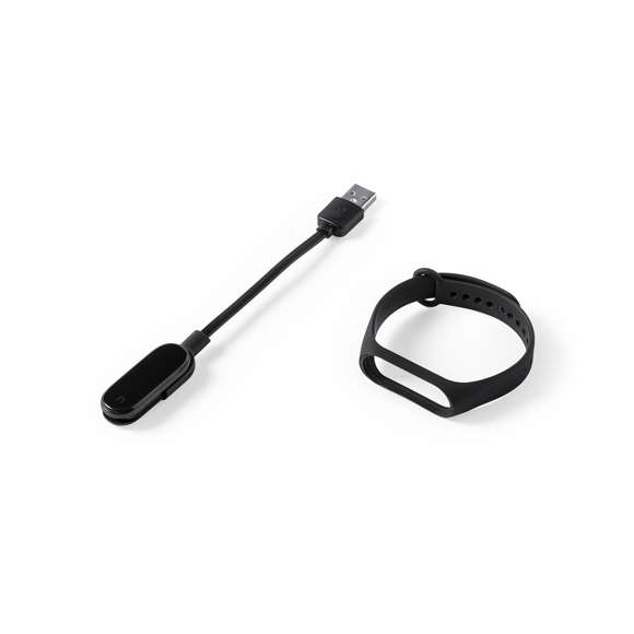 Brazalete inteligente multifunción de diseño deportivo, con batería de litio y conexión Bluetooth® 4.0, recargable mediante conexión USB -cable incluido-. Su cuerpo en material TPU y su pantalla a color TFT integrada de 0,96 pulgadas lo convierten en el gadget perfecto para todo tipo de actividades deportivas, de ocio y para el día a día. APP disponible para iOS y Android. Con monitorización de frecuencia cardíaca, presión arterial y multitud de funciones. Presentado en atractiva caja de diseño.